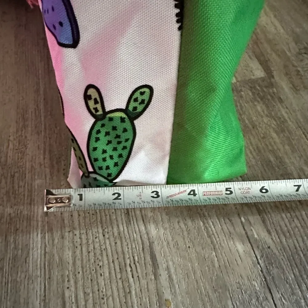 Water Resistant Canvas Beach Bag with Zipper, Cactus Large Beach Tote Bag new